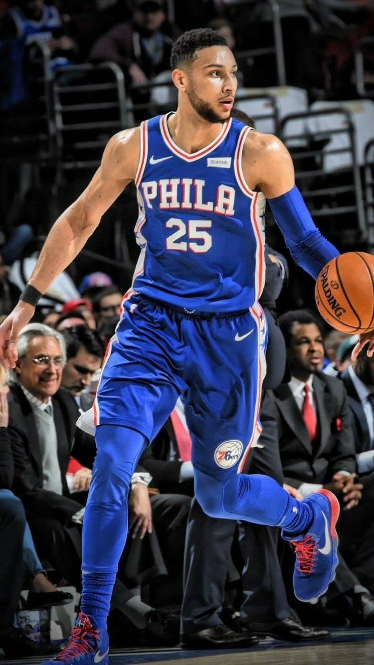 Ben Simmons, blue Phila jersey, basketball player, HD Phone Wallpaper