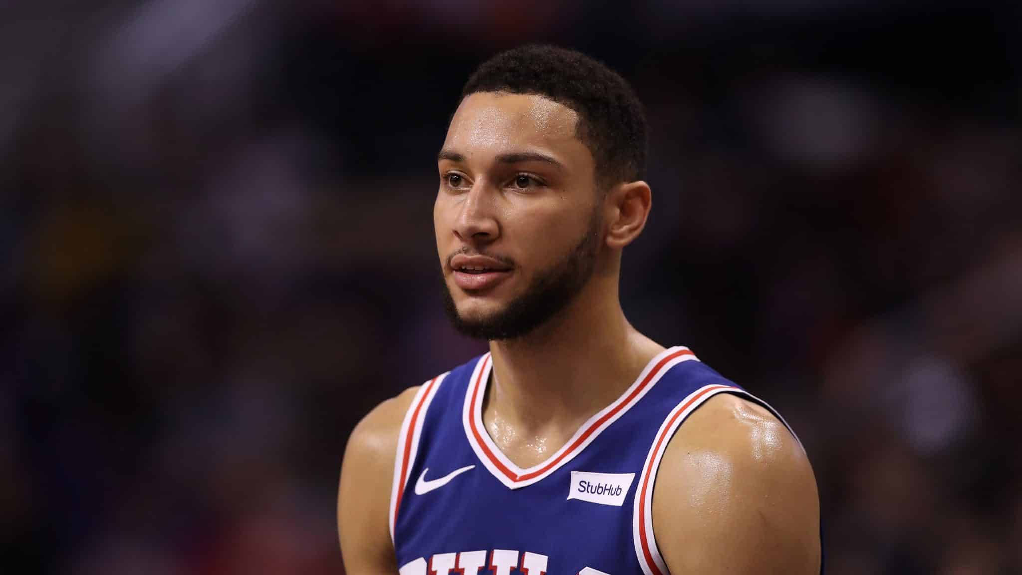 Ben Simmons, blue jersey, basketball player, Full HD Desktop Wallpaper