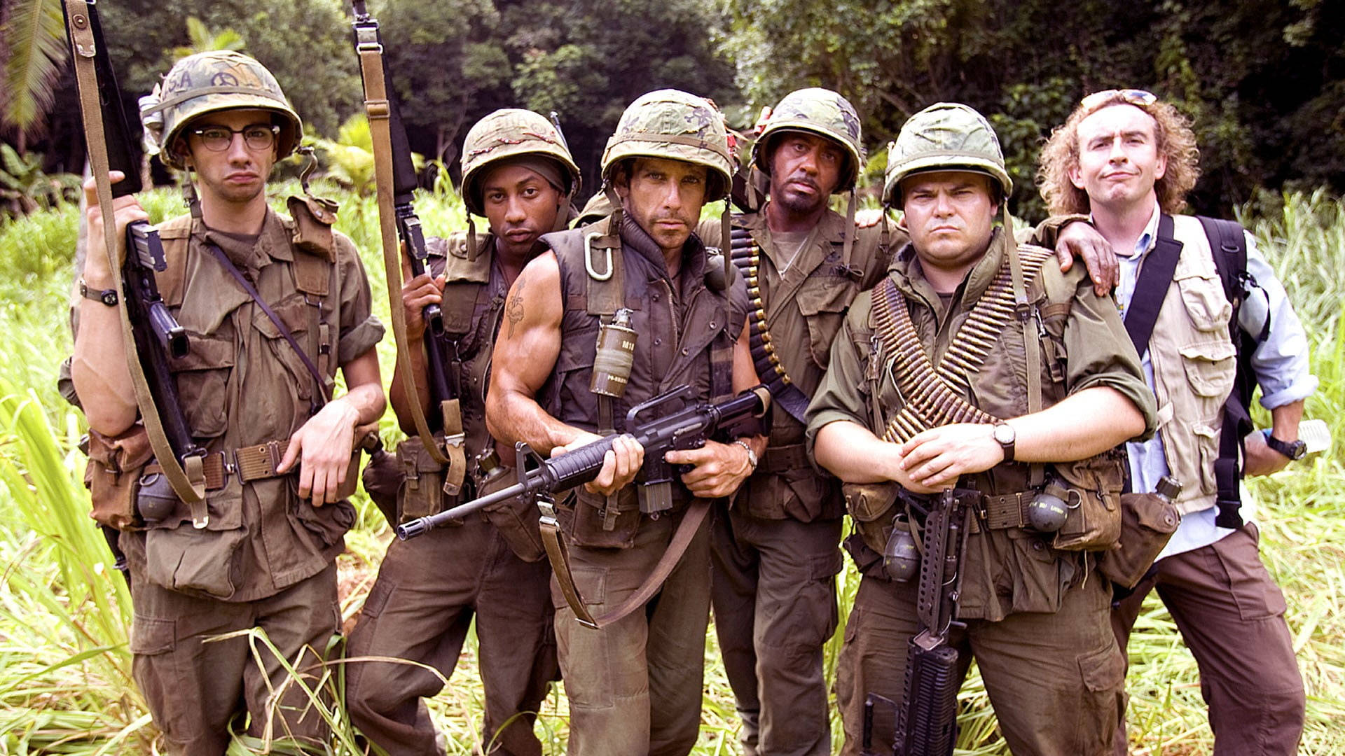 Ben Stiller, soldier role, jungle gear, Full HD Desktop Wallpaper