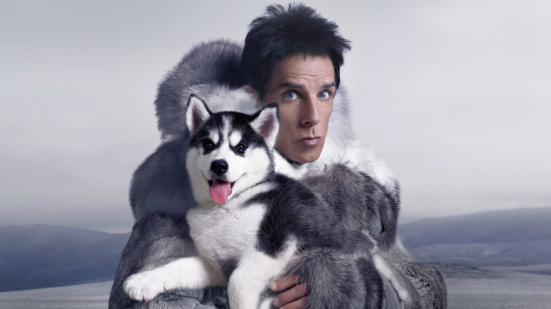 Ben Stiller, husky, fur-lined coat, Full HD Desktop Wallpaper