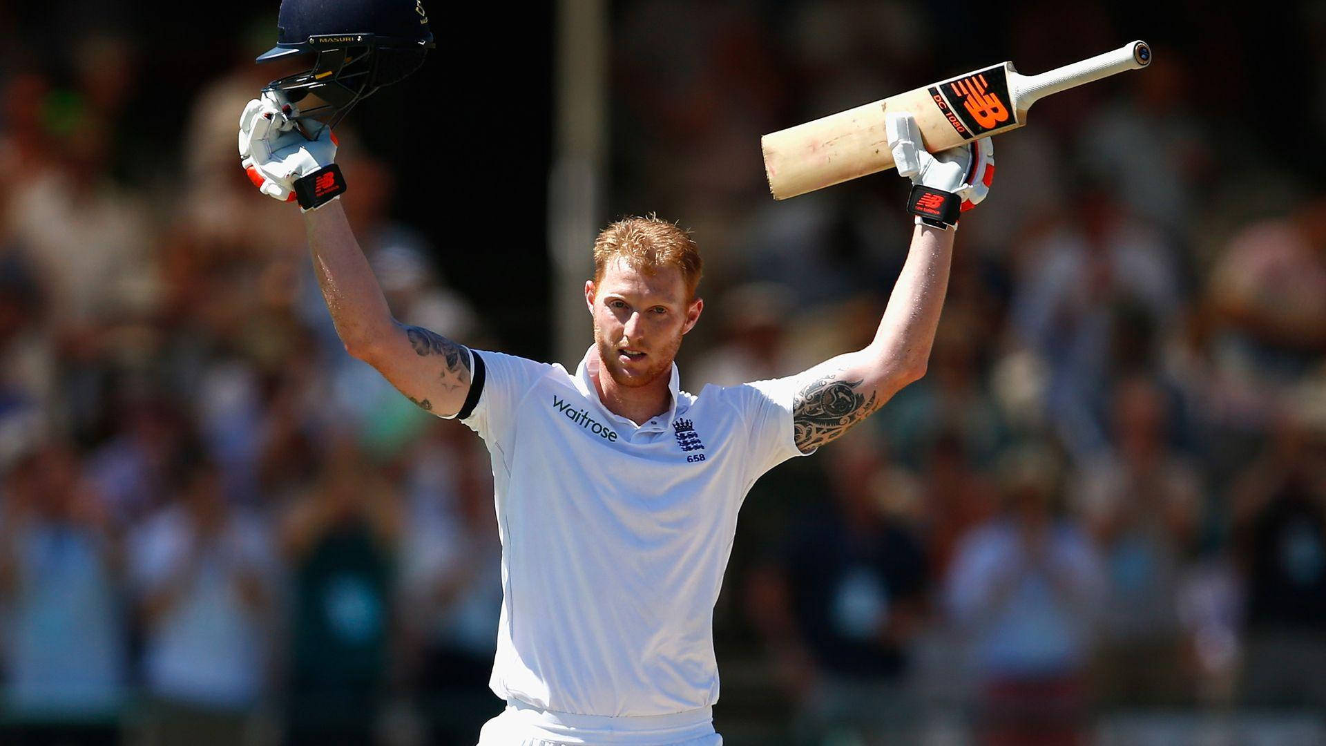 Ben Stokes, bat, helmet, Full HD Desktop Wallpaper