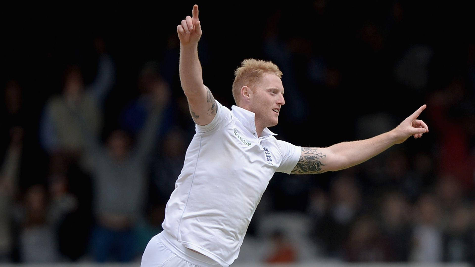 Ben Stokes, cricket player, white uniform, Full HD Desktop Wallpaper