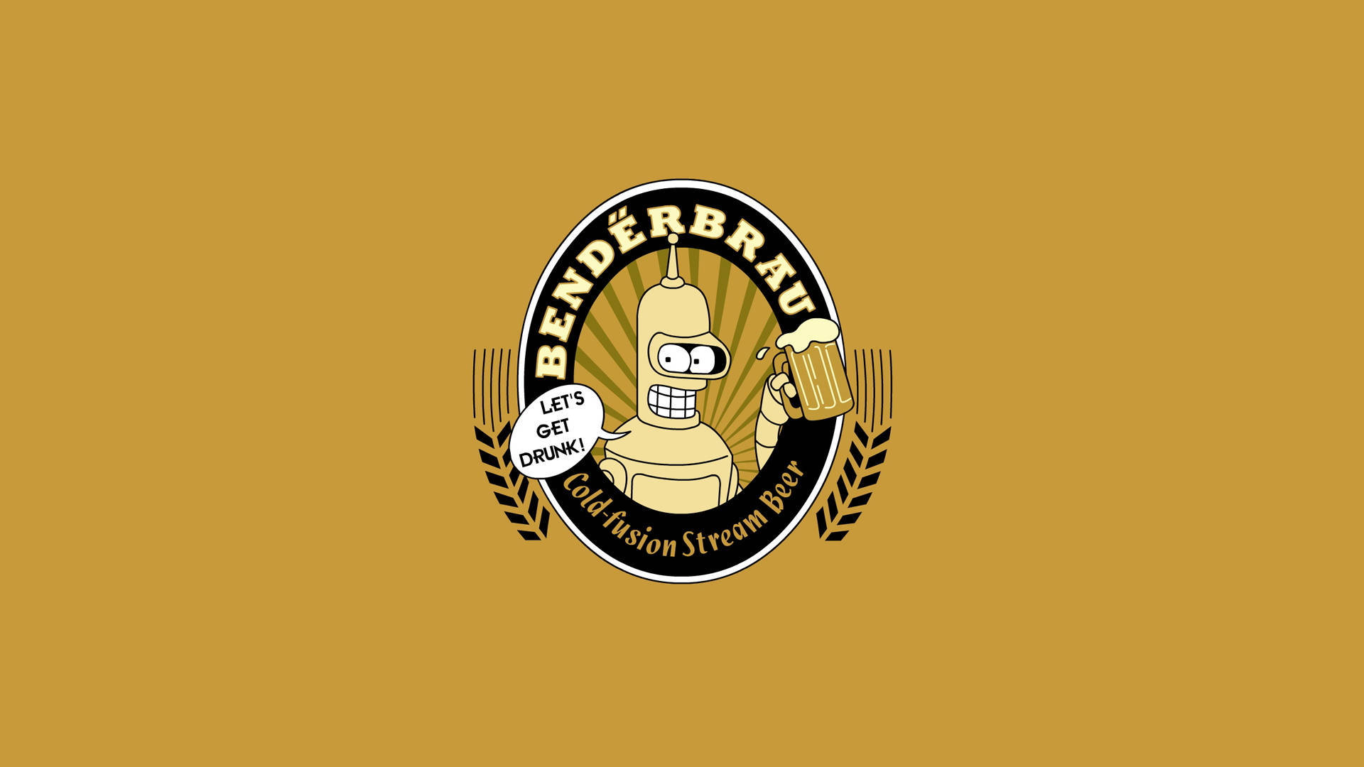 Futurama, Bender, beer mug, Full HD Desktop Wallpaper
