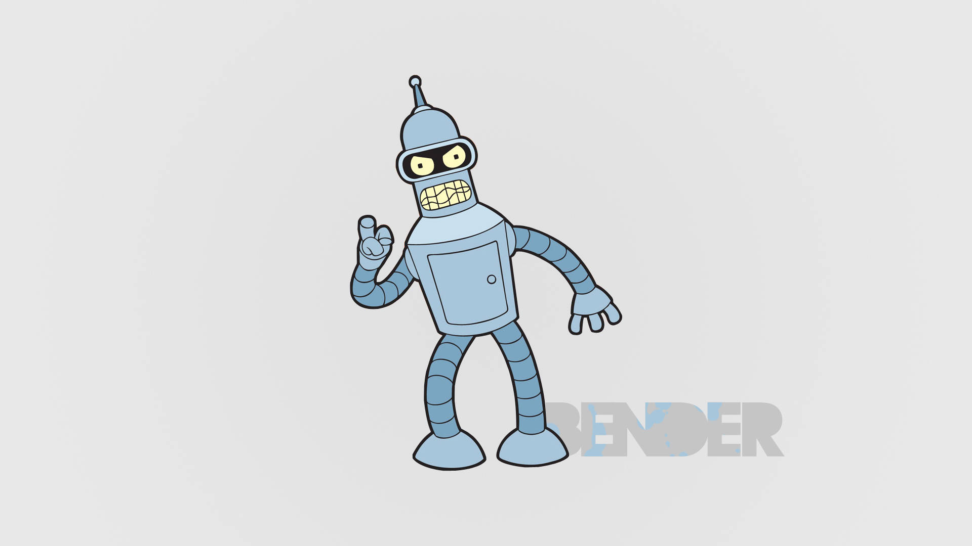 Futurama, Bender, grinning face, Full HD Desktop Wallpaper