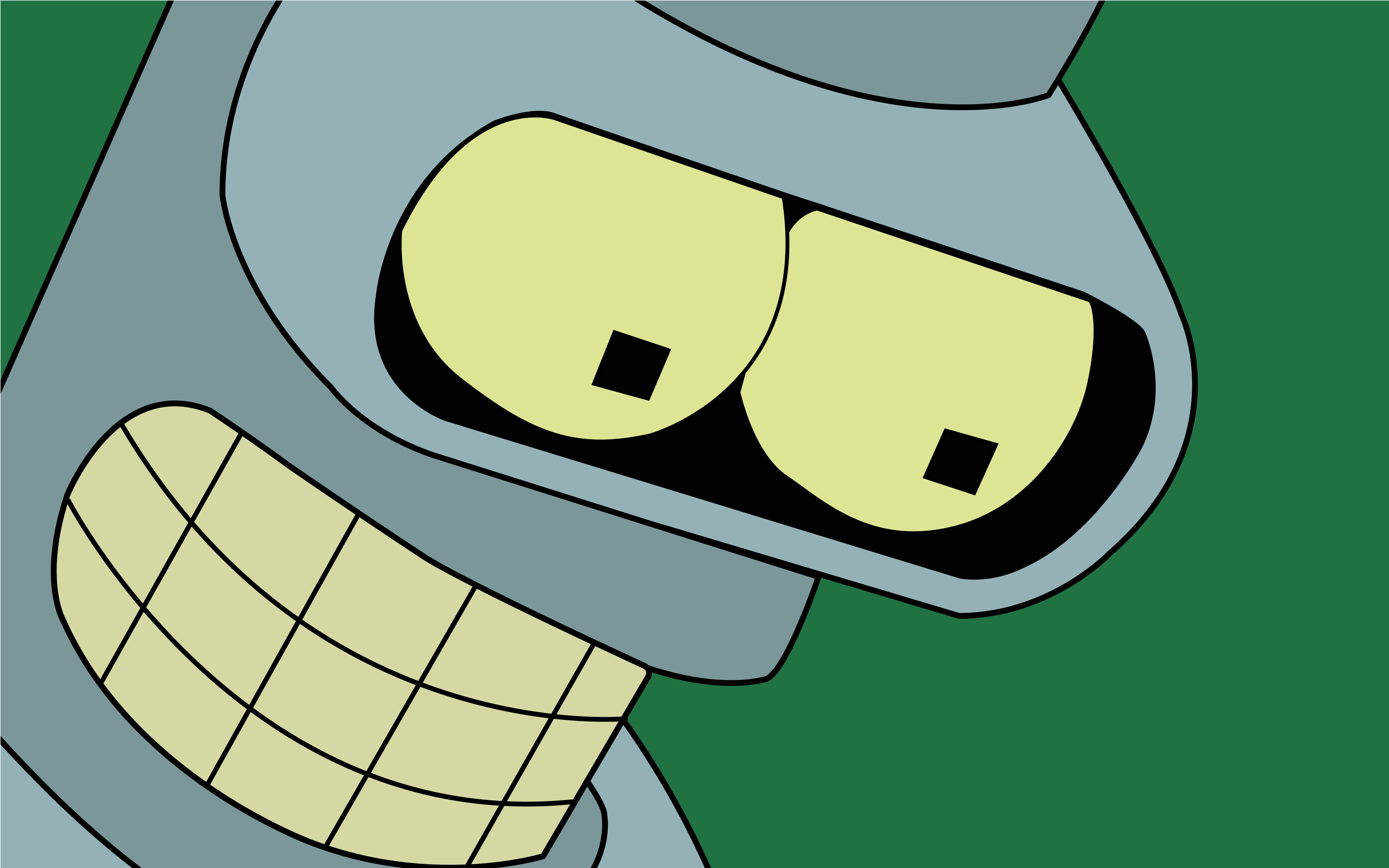 Bender, Futurama, yellow eyes, 5K Desktop Wallpaper
