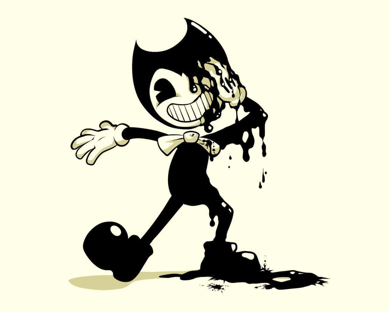 Bendy and the Ink Machine, black figure, wide grin, HD Desktop Wallpaper