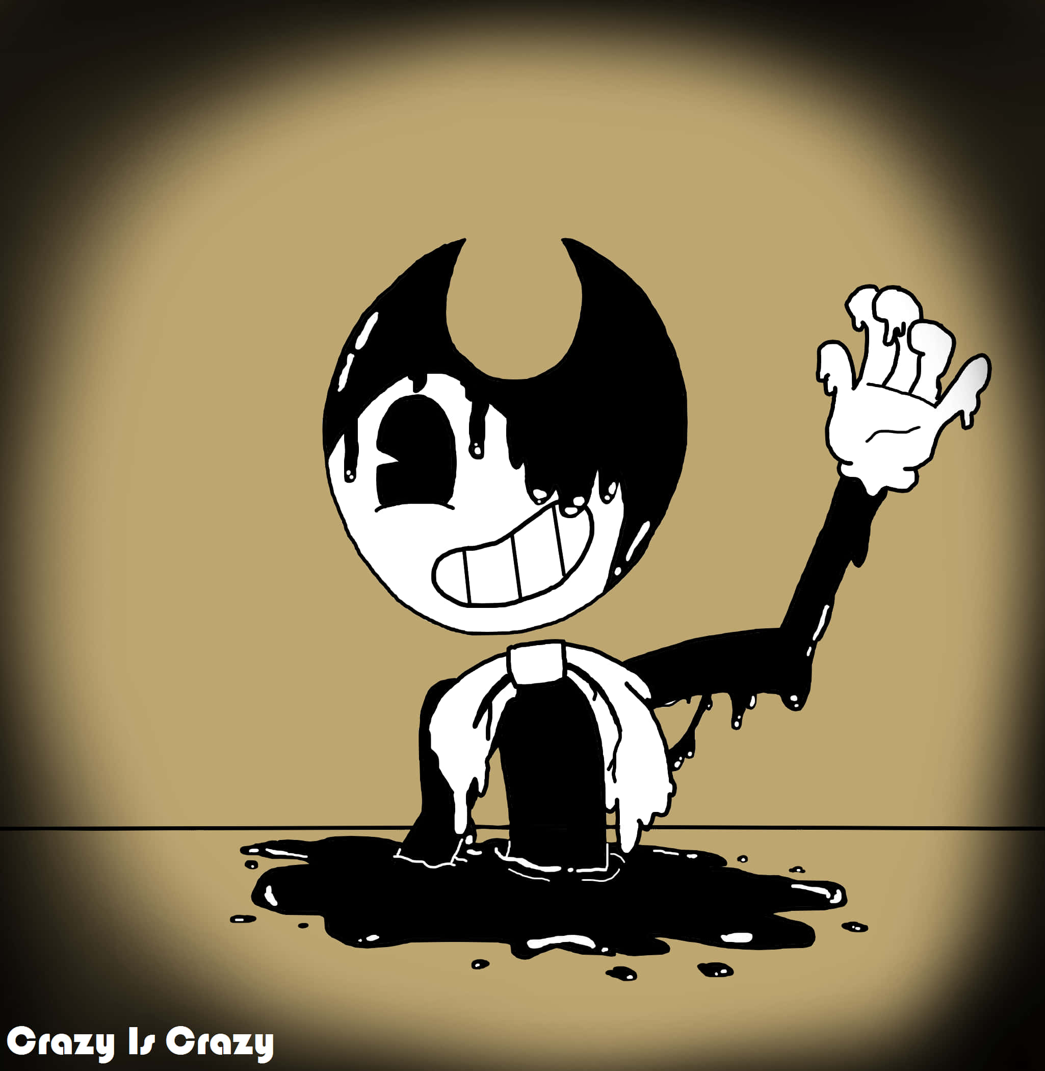 Bendy and the Ink Machine, black hair, dripping ink, Full HD Phone Wallpaper