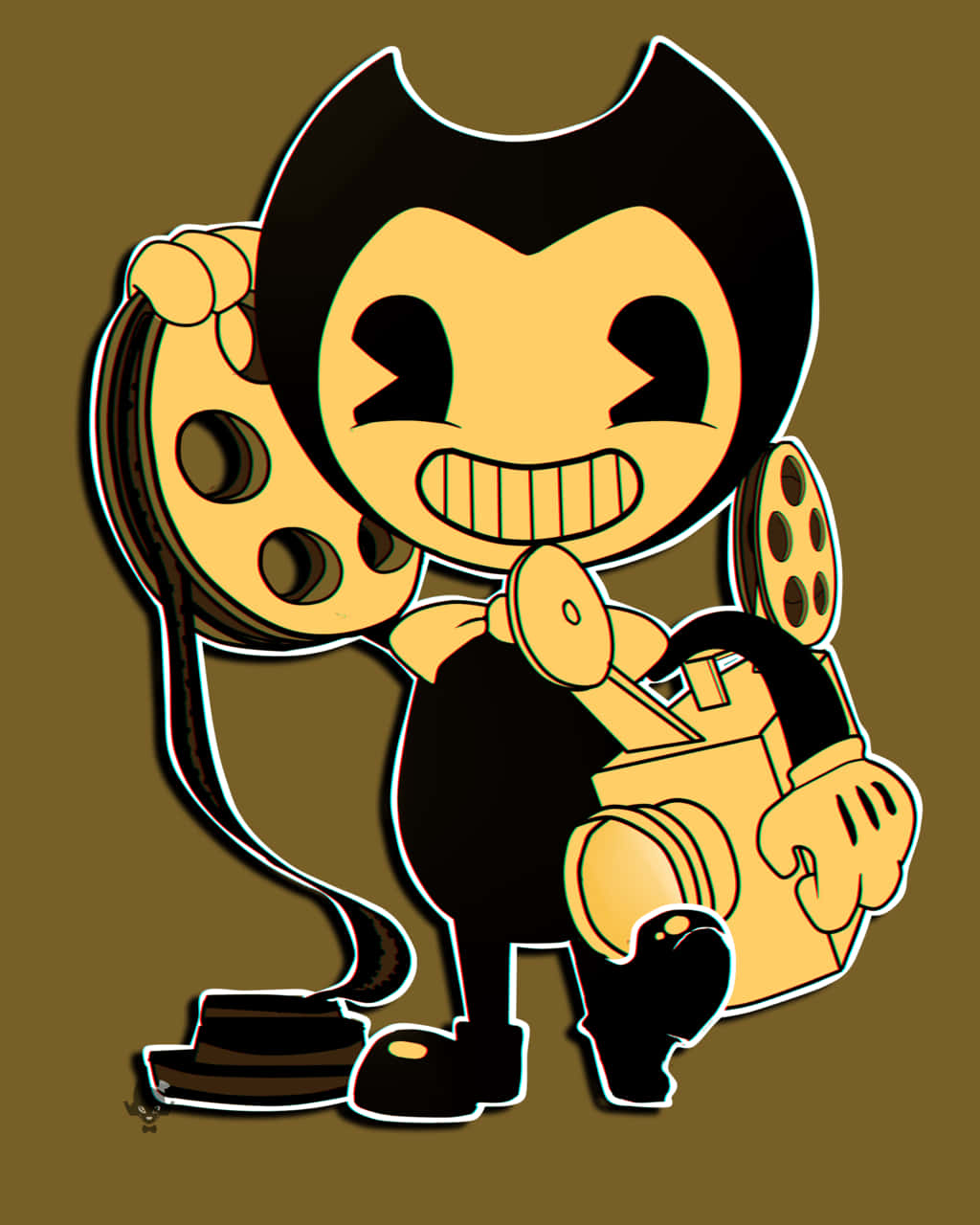 Bendy and the Ink Machine, film reels, cartoon character, HD Phone Wallpaper