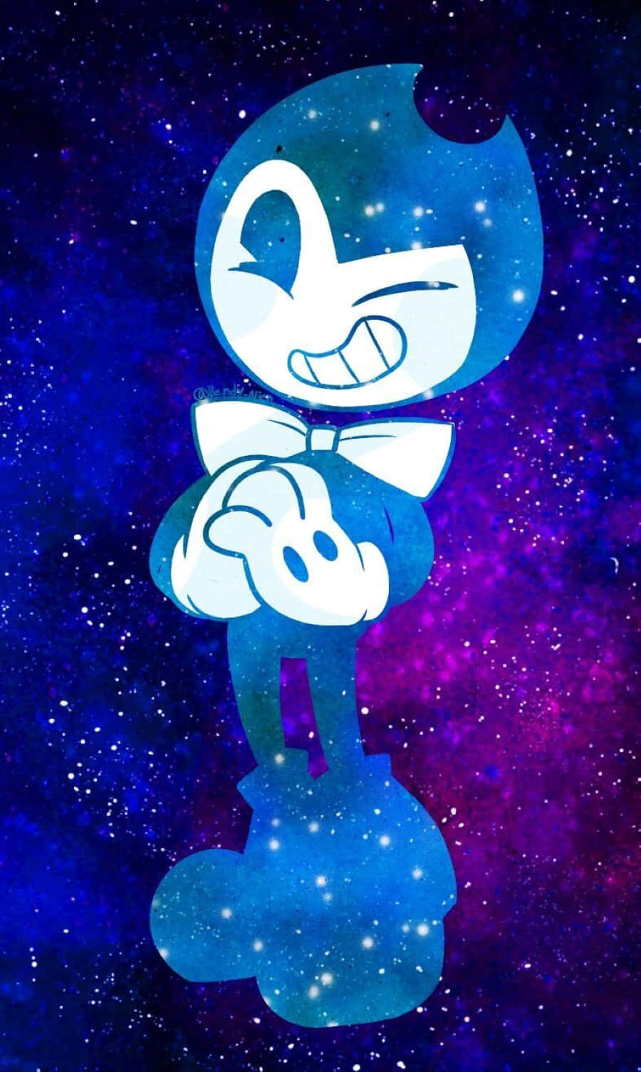 Bendy, blue cartoon character, bowtie, HD Phone Wallpaper