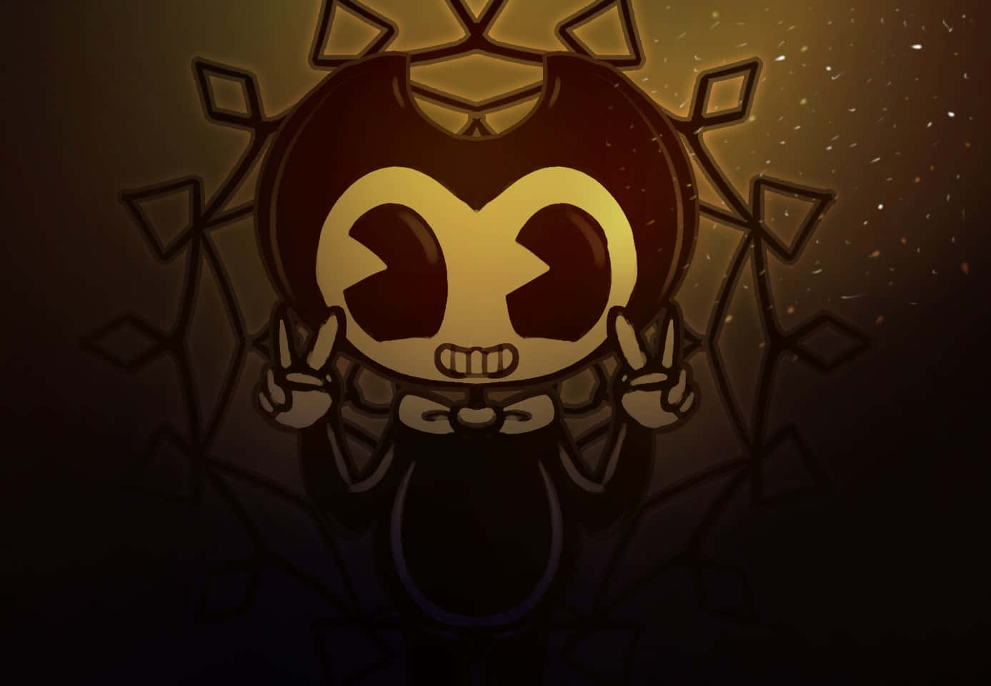 Bendy, chibi character, skull face, HD Desktop Wallpaper