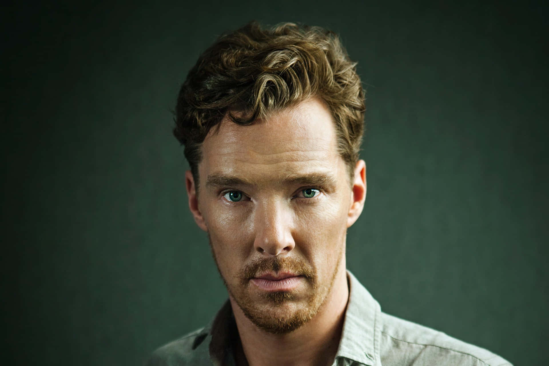 Benedict Cumberbatch, intense blue eyes, tousled brown hair, Full HD Desktop Wallpaper
