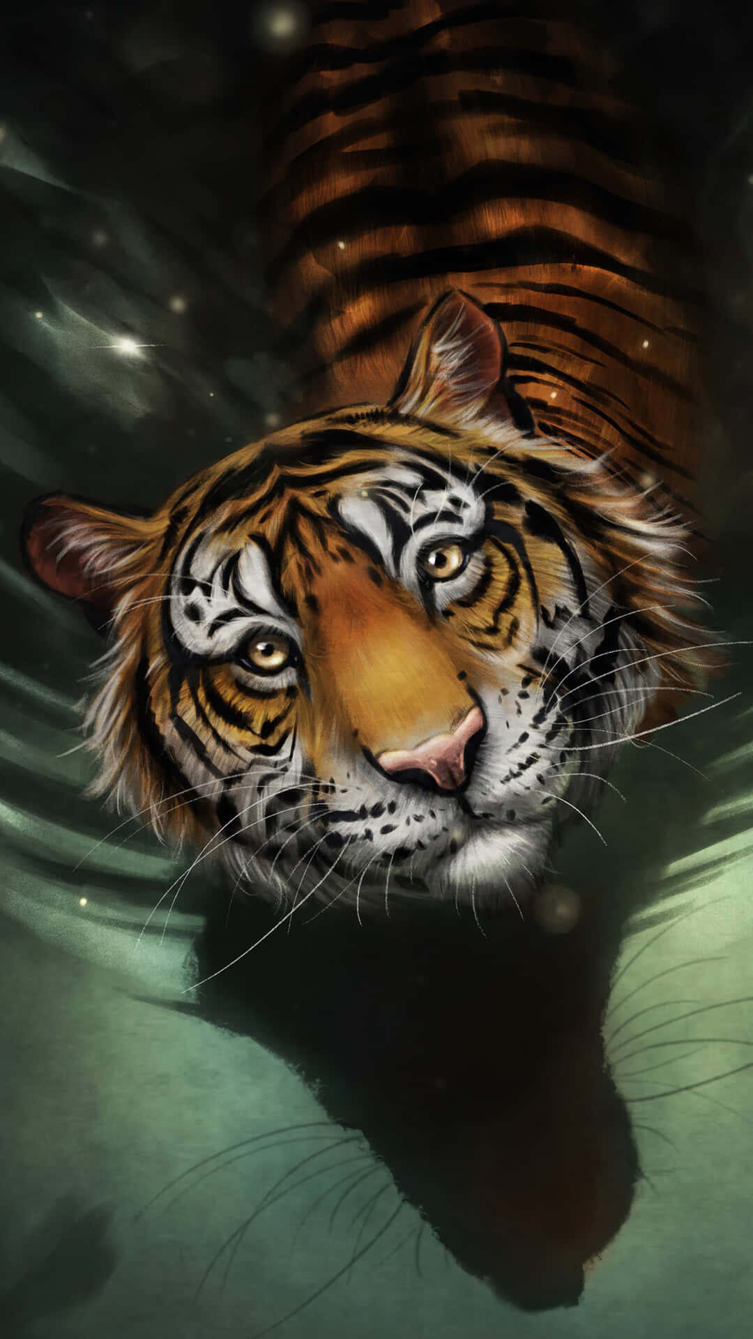Bengal Tiger, orange and black striped, golden eyes, Full HD Phone Wallpaper