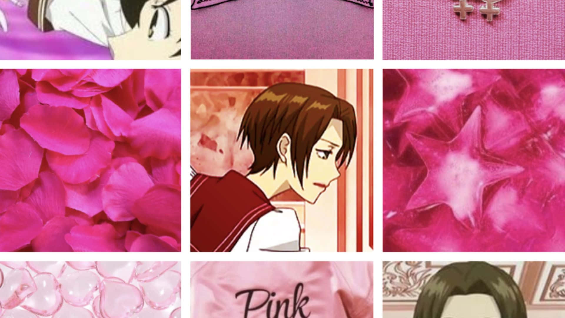 Benio Amakusa, pink-themed, rose petals, Full HD Desktop Wallpaper