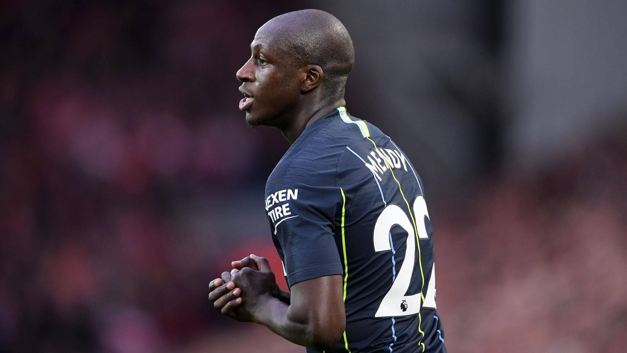 Benjamin Mendy, dark blue jersey, number 22, 2K Desktop Wallpaper