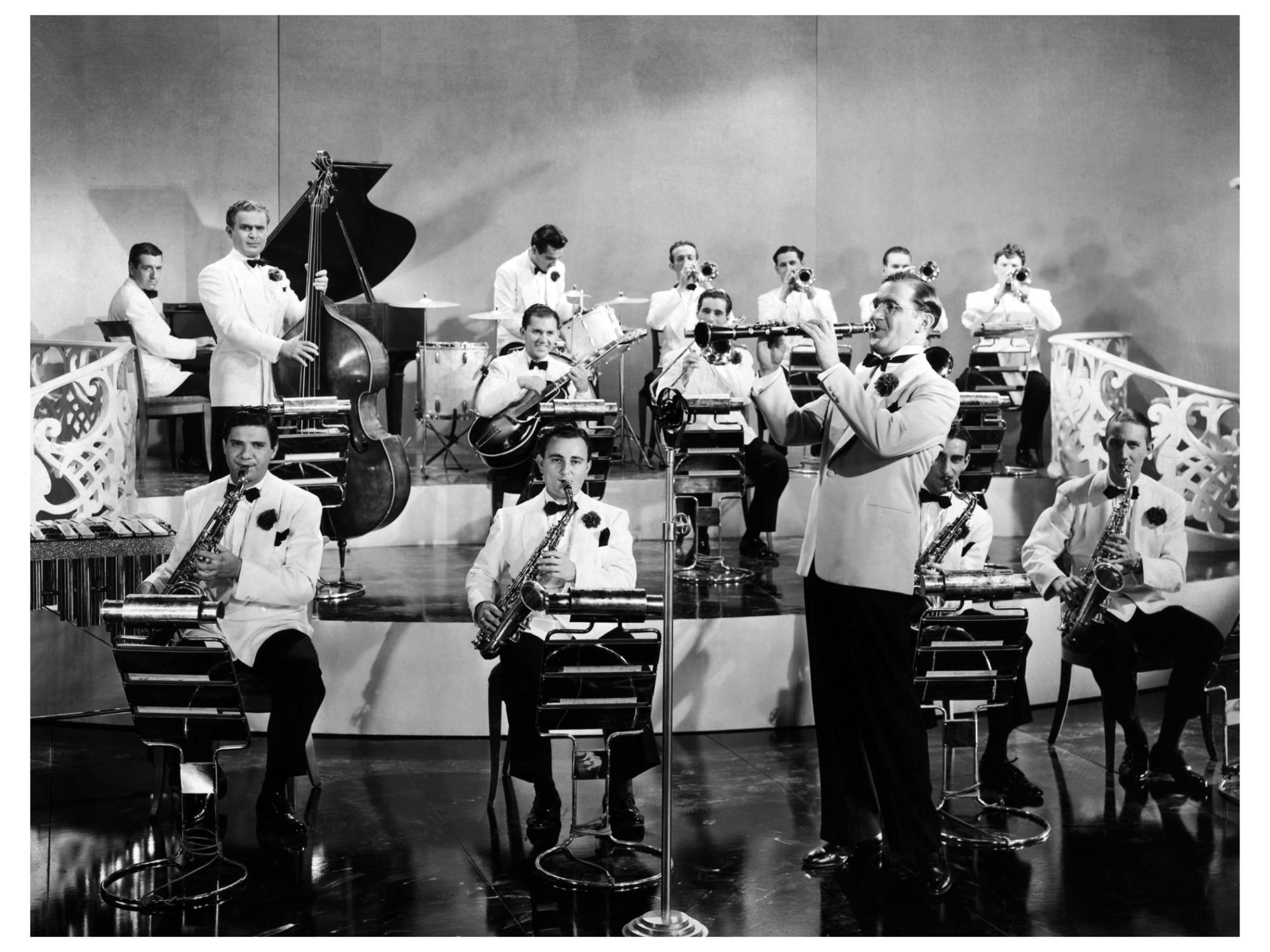Benny Goodman, big band, stage, Full HD Desktop Wallpaper