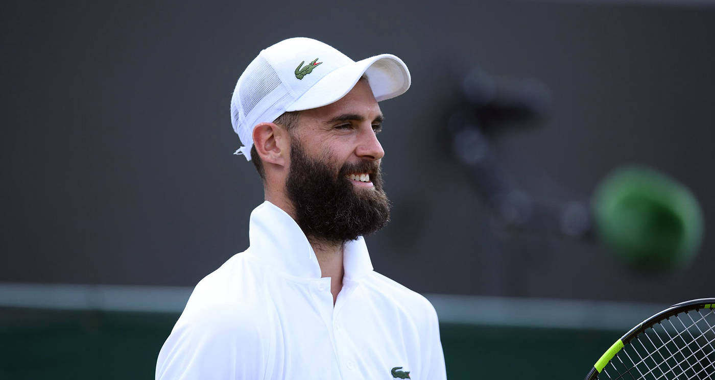 Benoit Paire, white cap, white shirt, HD Desktop Wallpaper