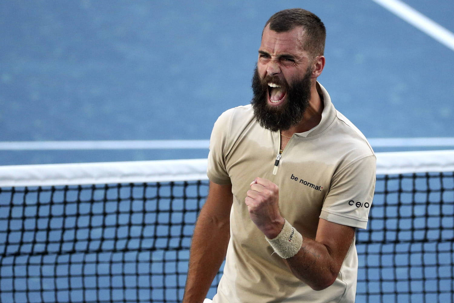 Benoit Paire, tennis player, blue hard court, HD Desktop Wallpaper