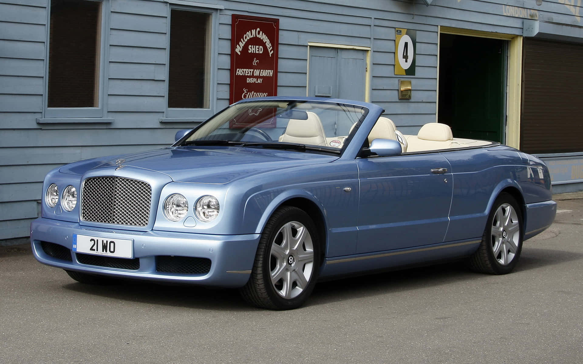 Bentley Azure, light blue, cream interior, Full HD Desktop Wallpaper