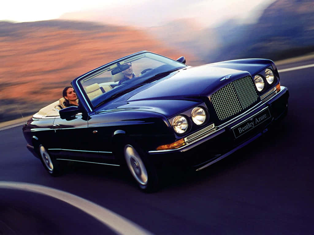 Bentley Azure, convertible, sunset, SD Desktop Wallpaper