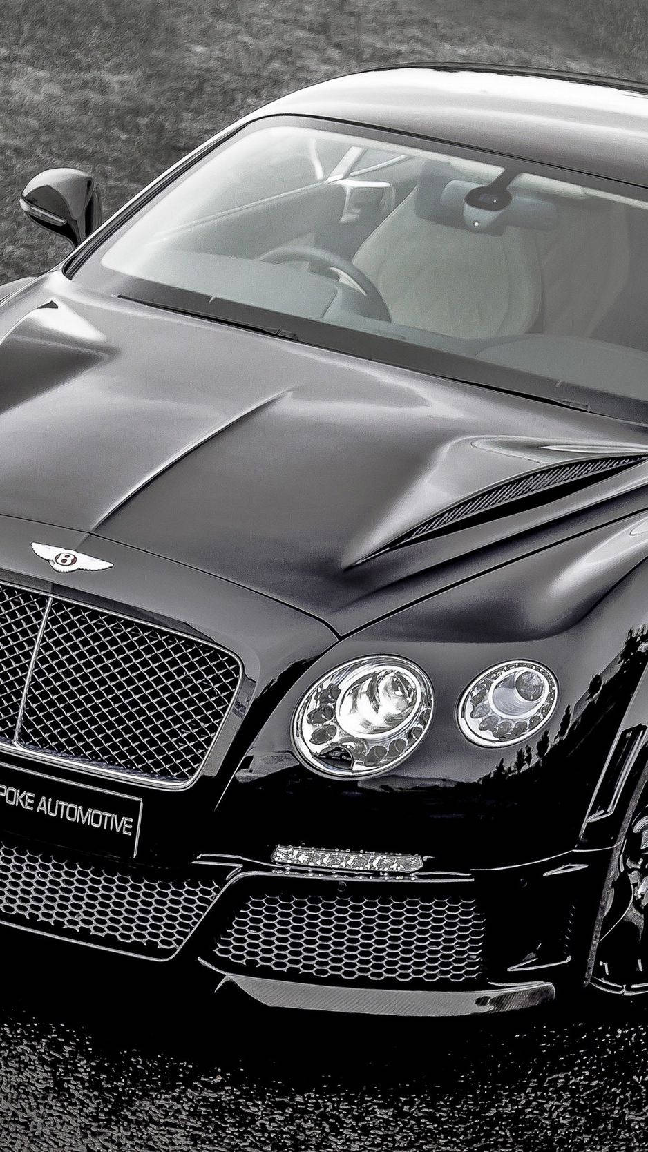 Bentley, Bentley sports car, sleek black, HD Phone Wallpaper