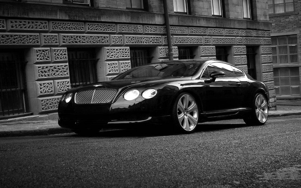 Bentley Continental GT, city street, black, HD Desktop Wallpaper