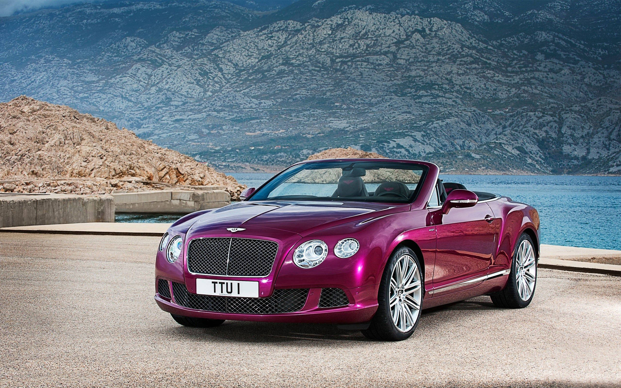 Bentley Continental GT, 2014, magenta, 2K Desktop Wallpaper