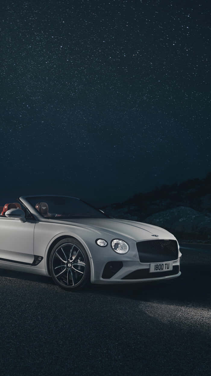 Bentley Continental GT, silver, convertible, SD Phone Wallpaper