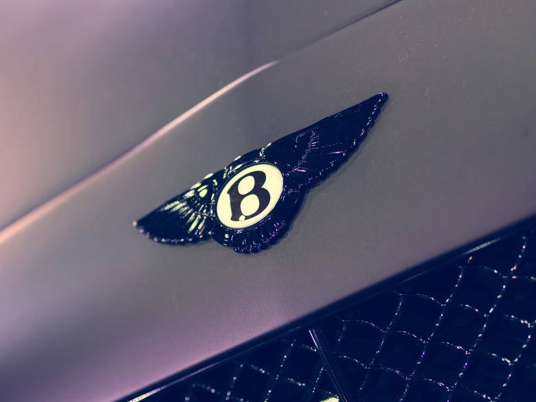 Bentley, winged 'B' emblem, sleek metallic car hood, SD Desktop Wallpaper