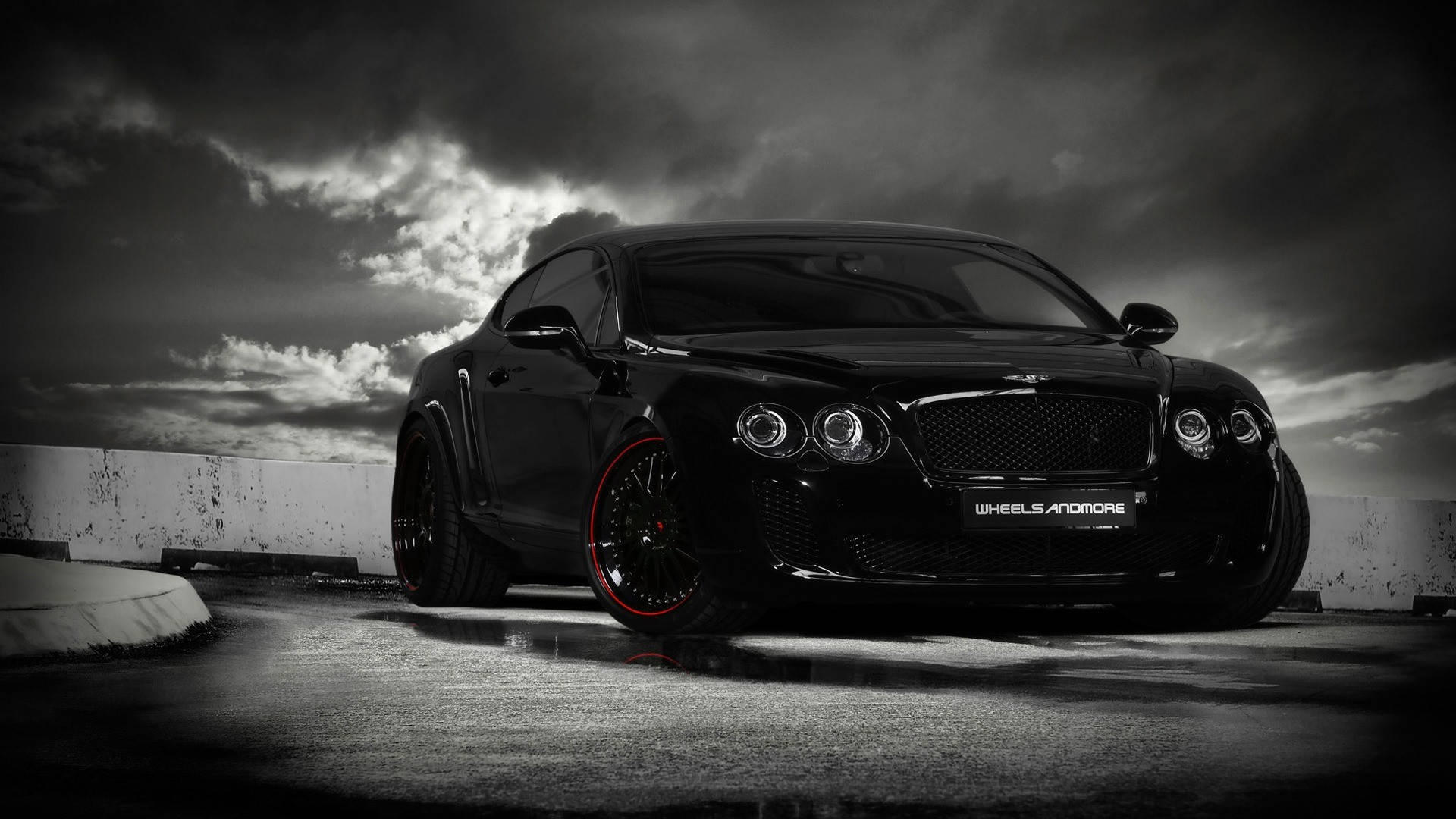 2010 Continental GT, Bentley, black, Full HD Desktop Wallpaper