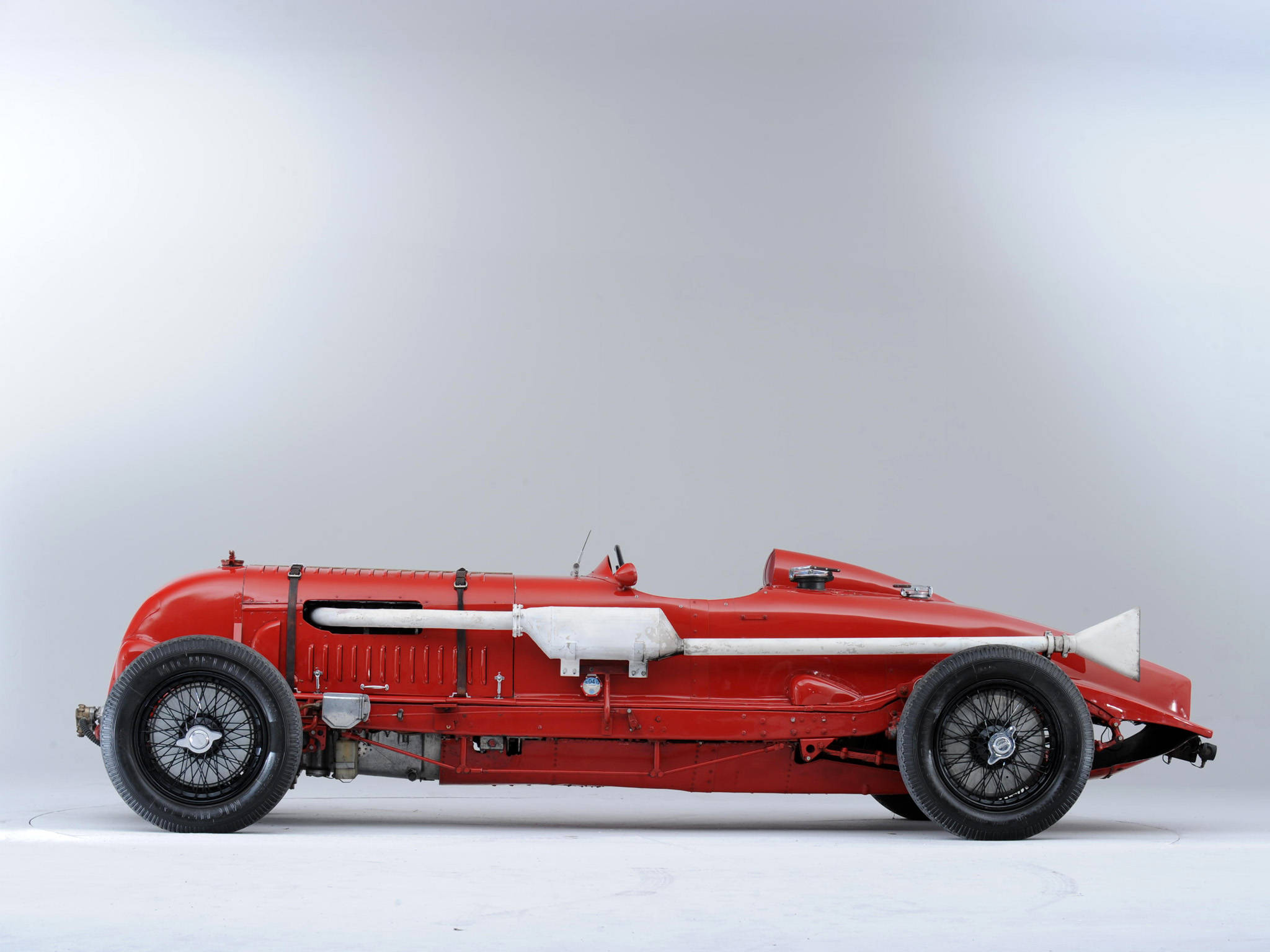 vintage Bentley, red race car, white accents, Full HD Desktop Wallpaper