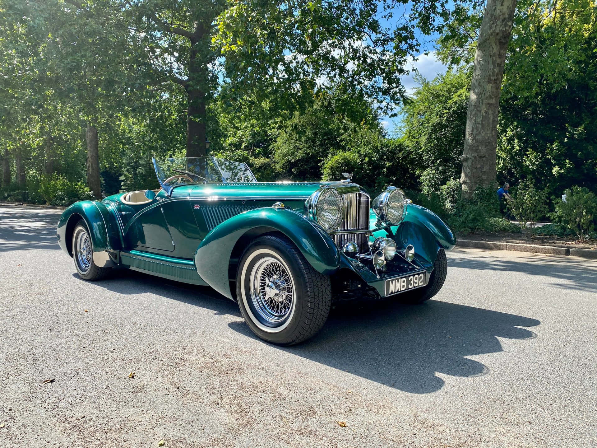 Bentley Mark VI, emerald green, glossy, Full HD Desktop Wallpaper