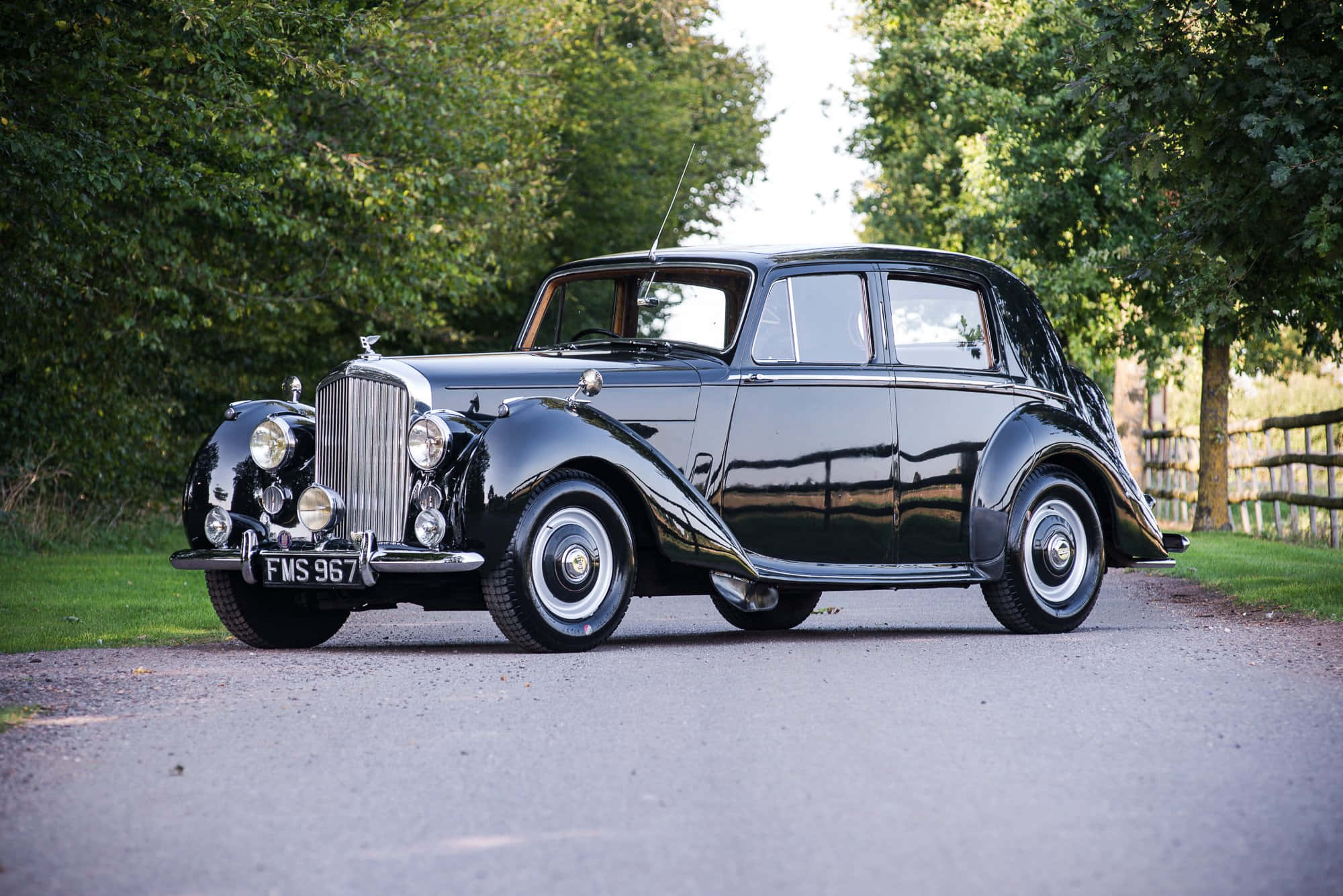 Bentley Mark VI, glossy black, vintage Bentley sedan, Full HD Desktop Wallpaper