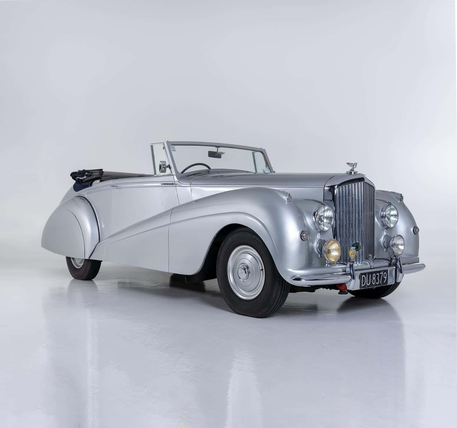 Bentley Mark VI, silver, chrome accents, HD Desktop Wallpaper