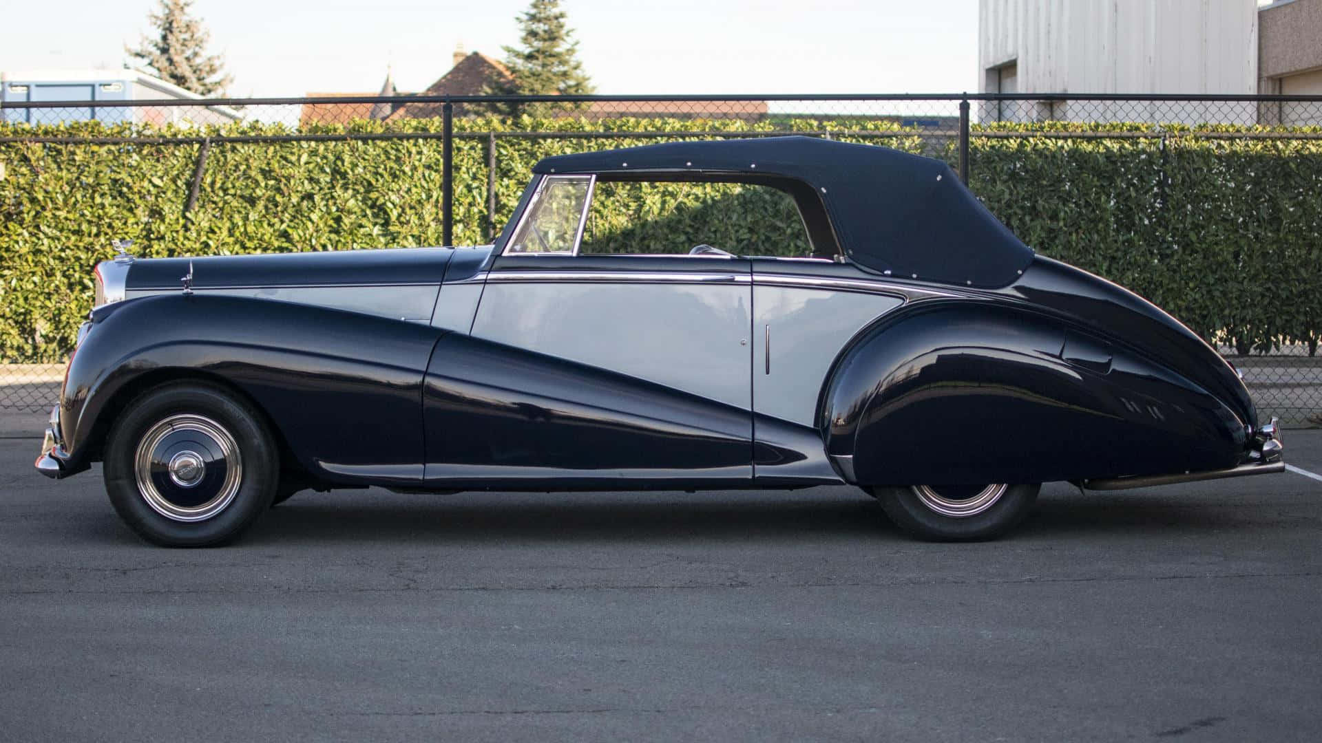 Bentley Mark VI, two-tone convertible, black soft top, Full HD Desktop Wallpaper