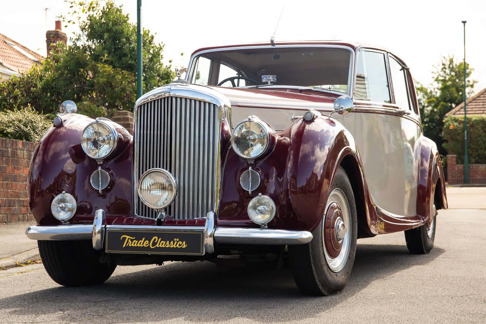 Bentley Mark VI, maroon, cream, HD Desktop Wallpaper