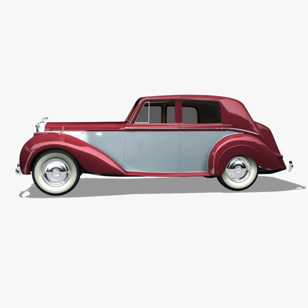 Bentley Mark VI, two-tone red and silver, white wall tires, SD Desktop Wallpaper