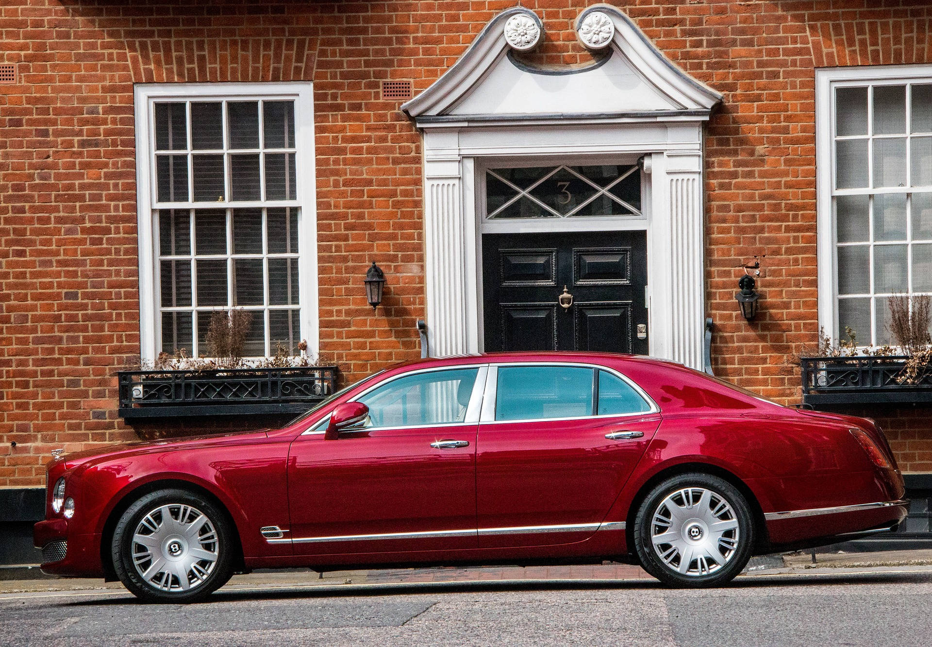 Bentley Mulsanne, maroon, glossy red, Full HD Desktop Wallpaper