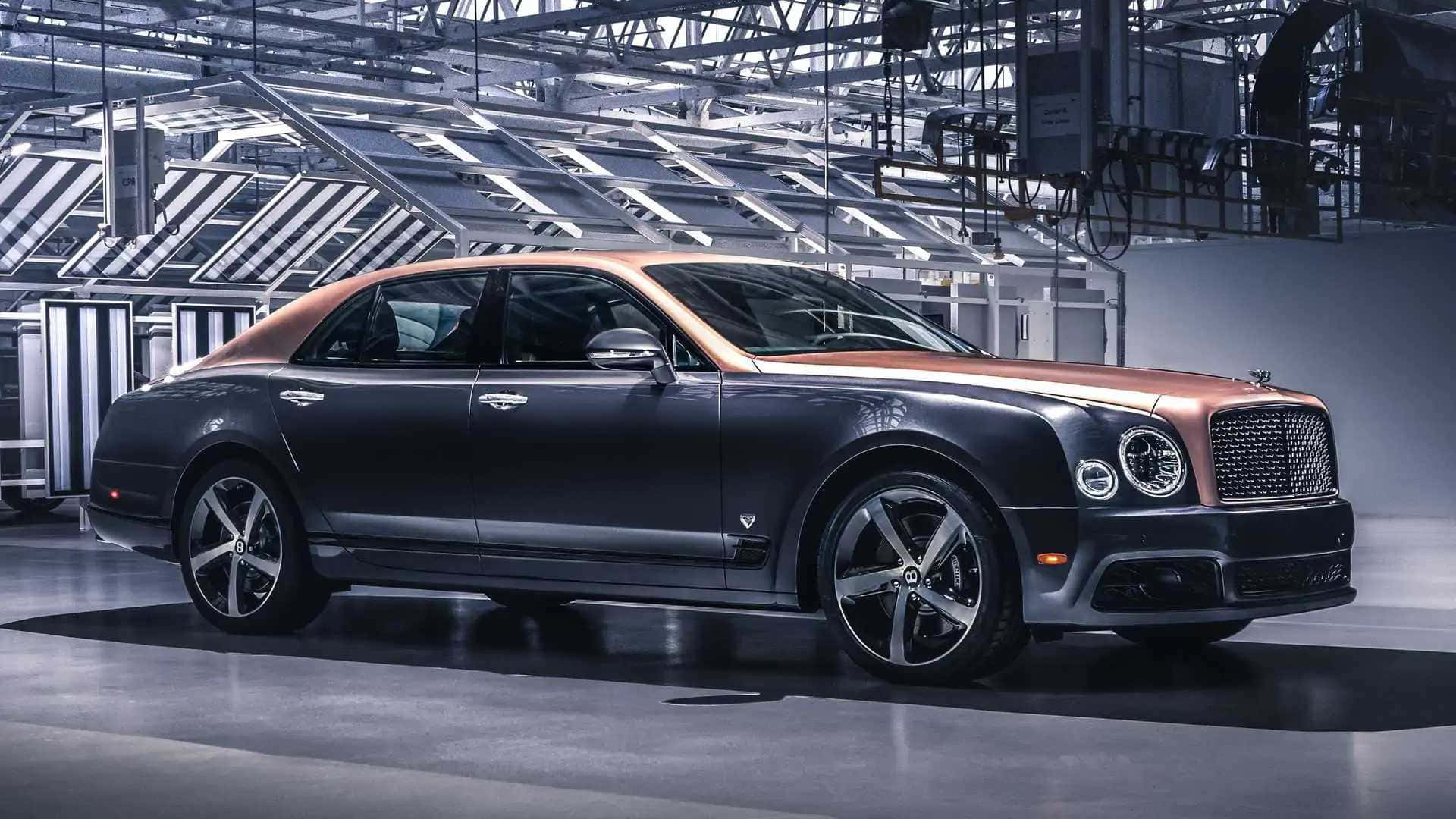 Bentley Mulsanne, copper roof, industrial lighting, Full HD Desktop Wallpaper
