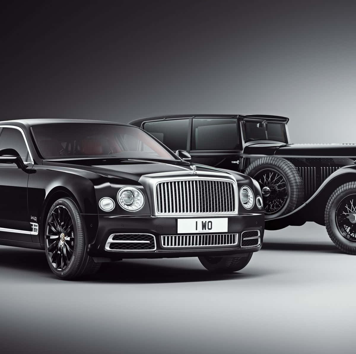 Bentley Mulsanne, sleek black, modern, SD Desktop Wallpaper
