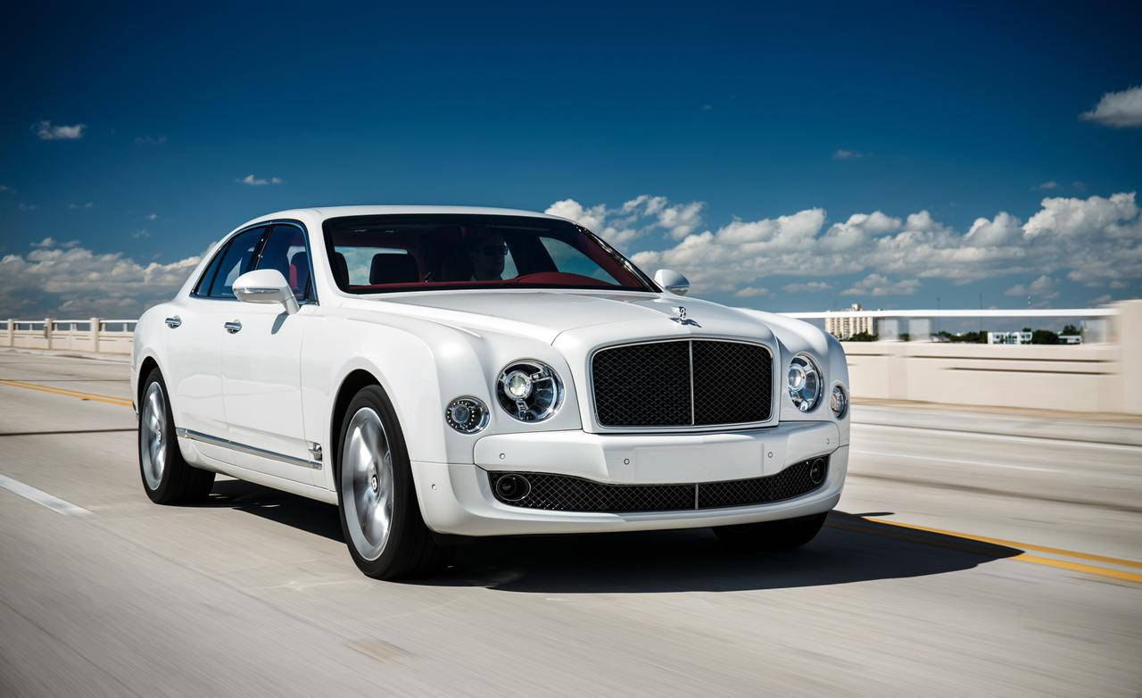 Bentley Mulsanne, pristine white, sunlit highway, HD Desktop Wallpaper