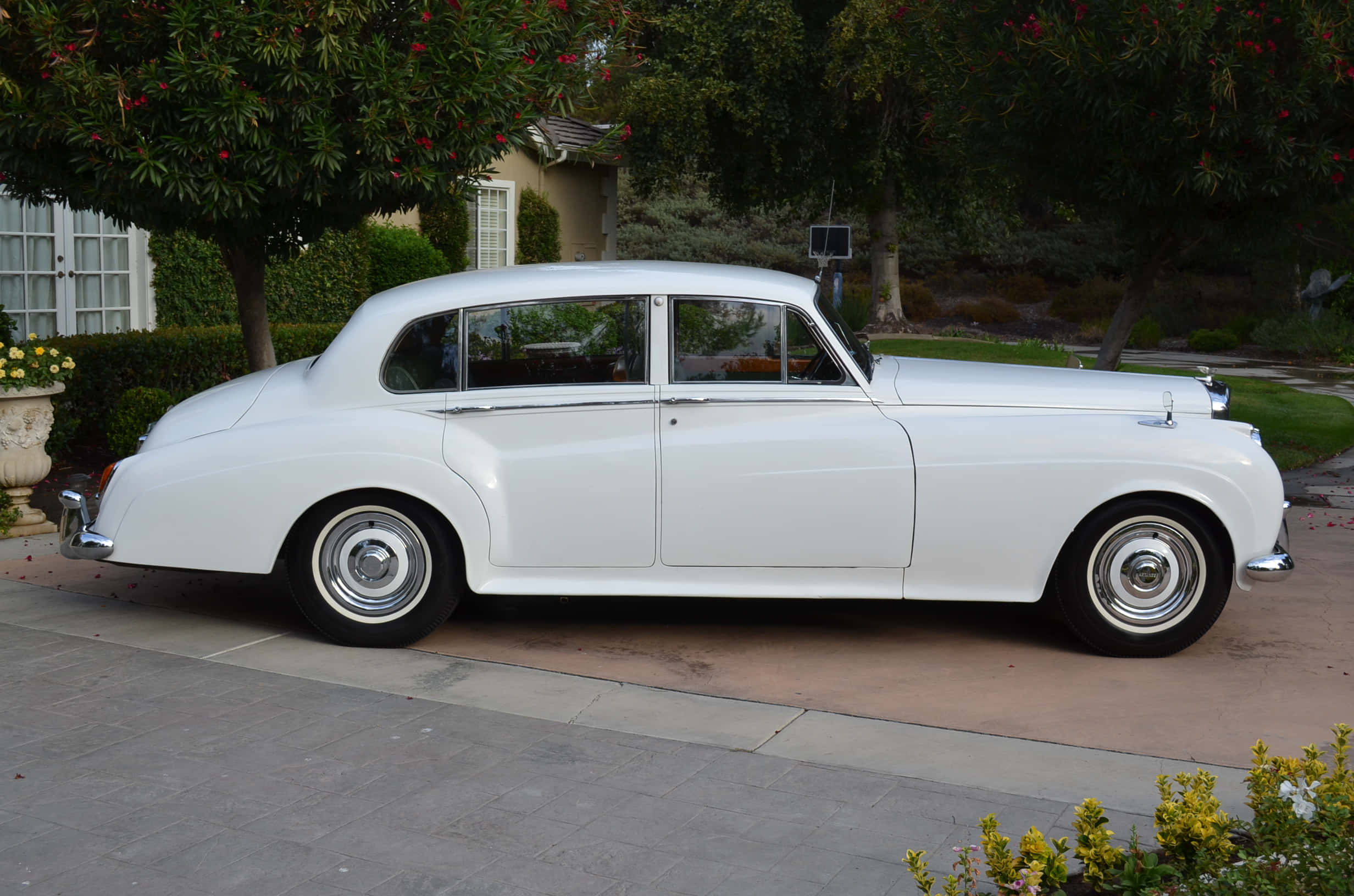 Bentley S2, white, vintage luxury sedan, Full HD Desktop Wallpaper