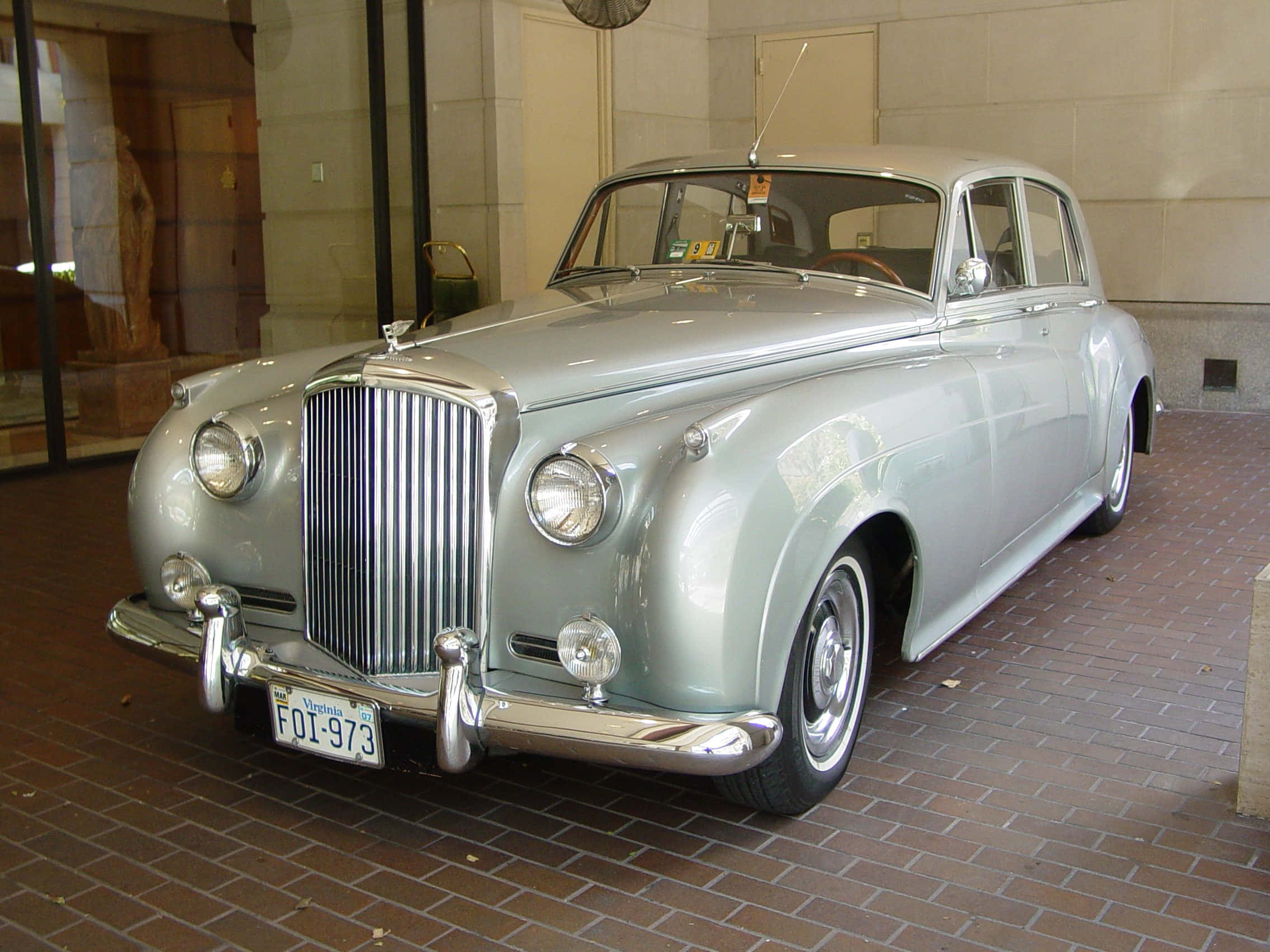 Bentley S2, silver, chrome accents, Full HD Desktop Wallpaper