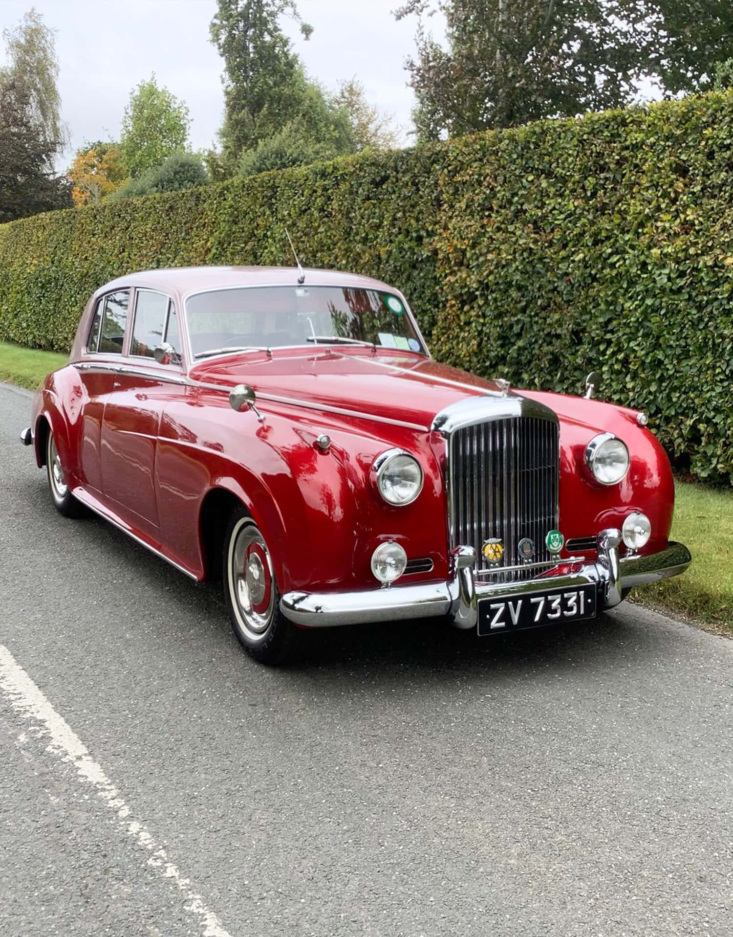 Bentley S2, glossy red, vintage Bentley sedan, HD Phone Wallpaper