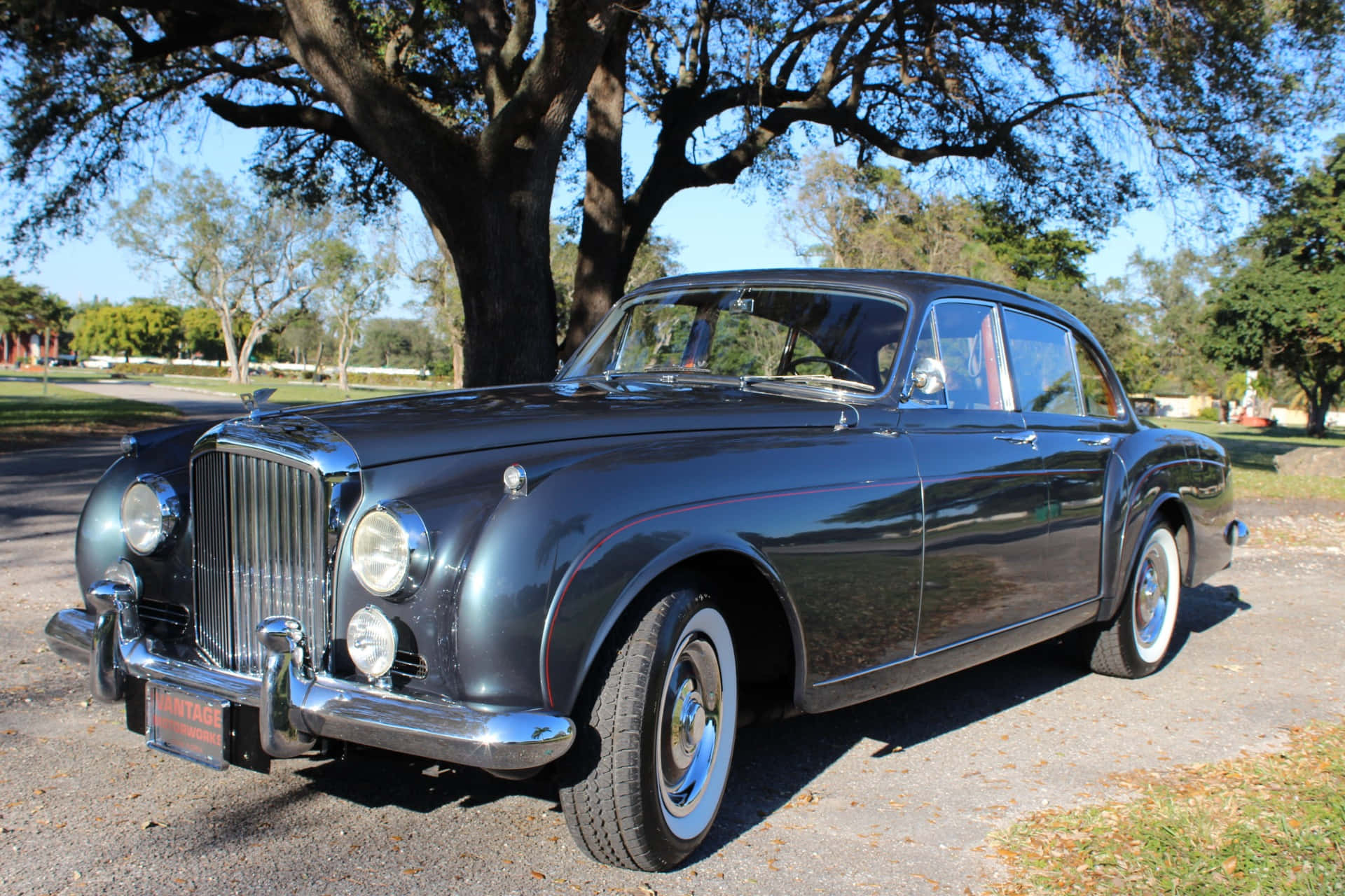 Bentley S2, dark blue, vintage Bentley sedan, Full HD Desktop Wallpaper