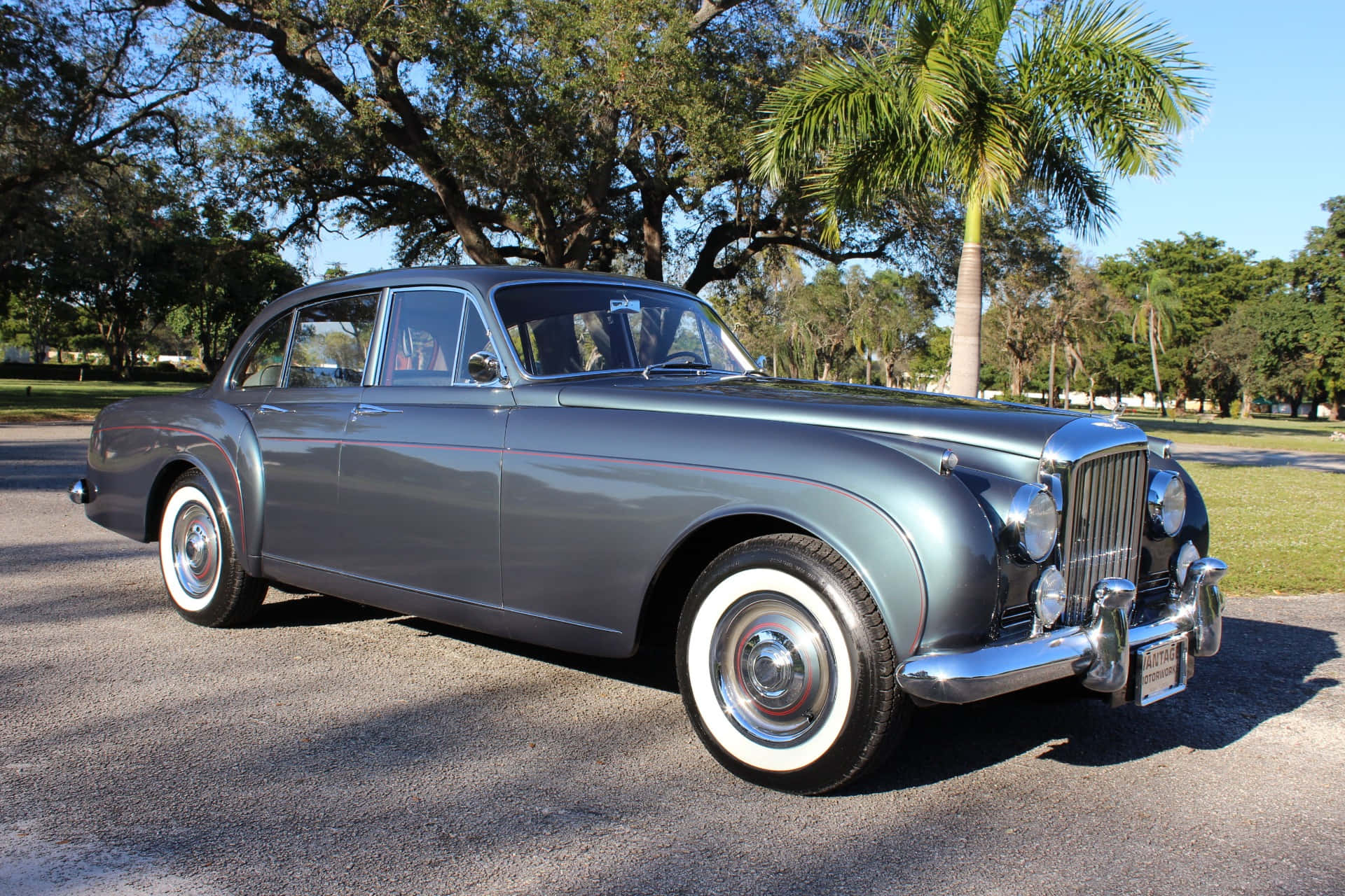 Bentley S2, silver, white wall tires, Full HD Desktop Wallpaper