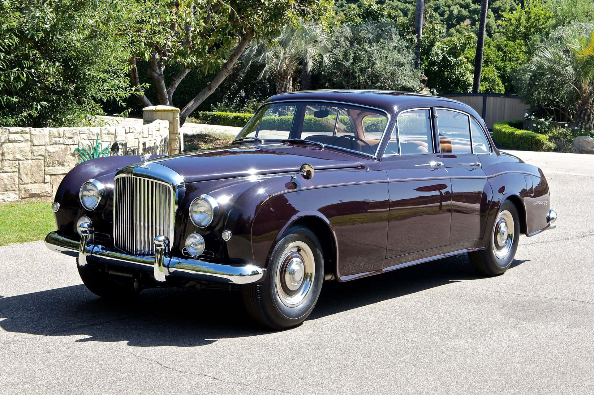 Bentley S2, maroon, glossy, Full HD Desktop Wallpaper