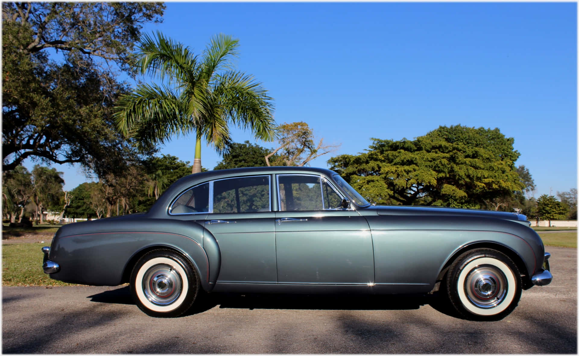 Bentley S2, teal, white-wall tires, Full HD Desktop Wallpaper