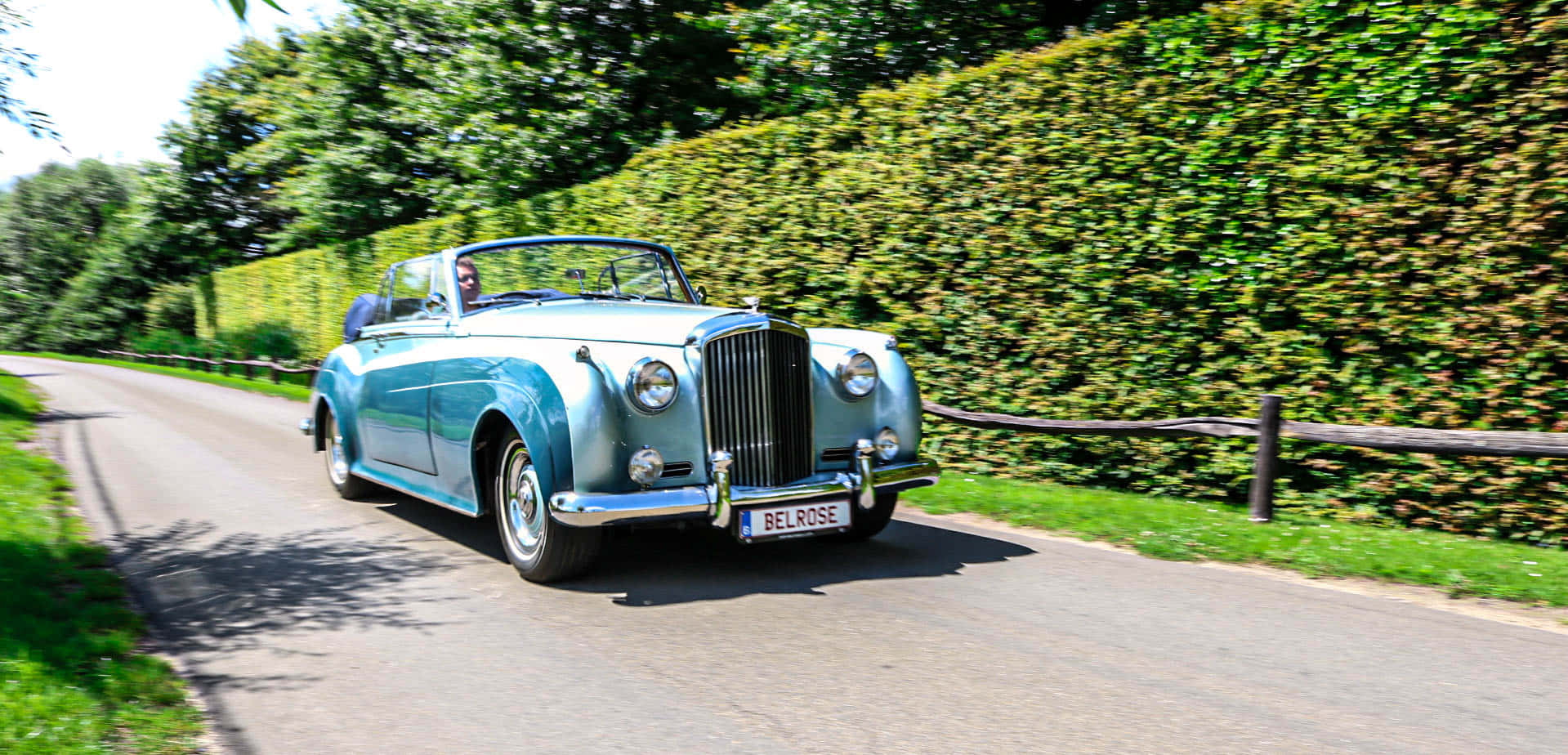 Bentley S2, light blue, convertible, HD Desktop Wallpaper