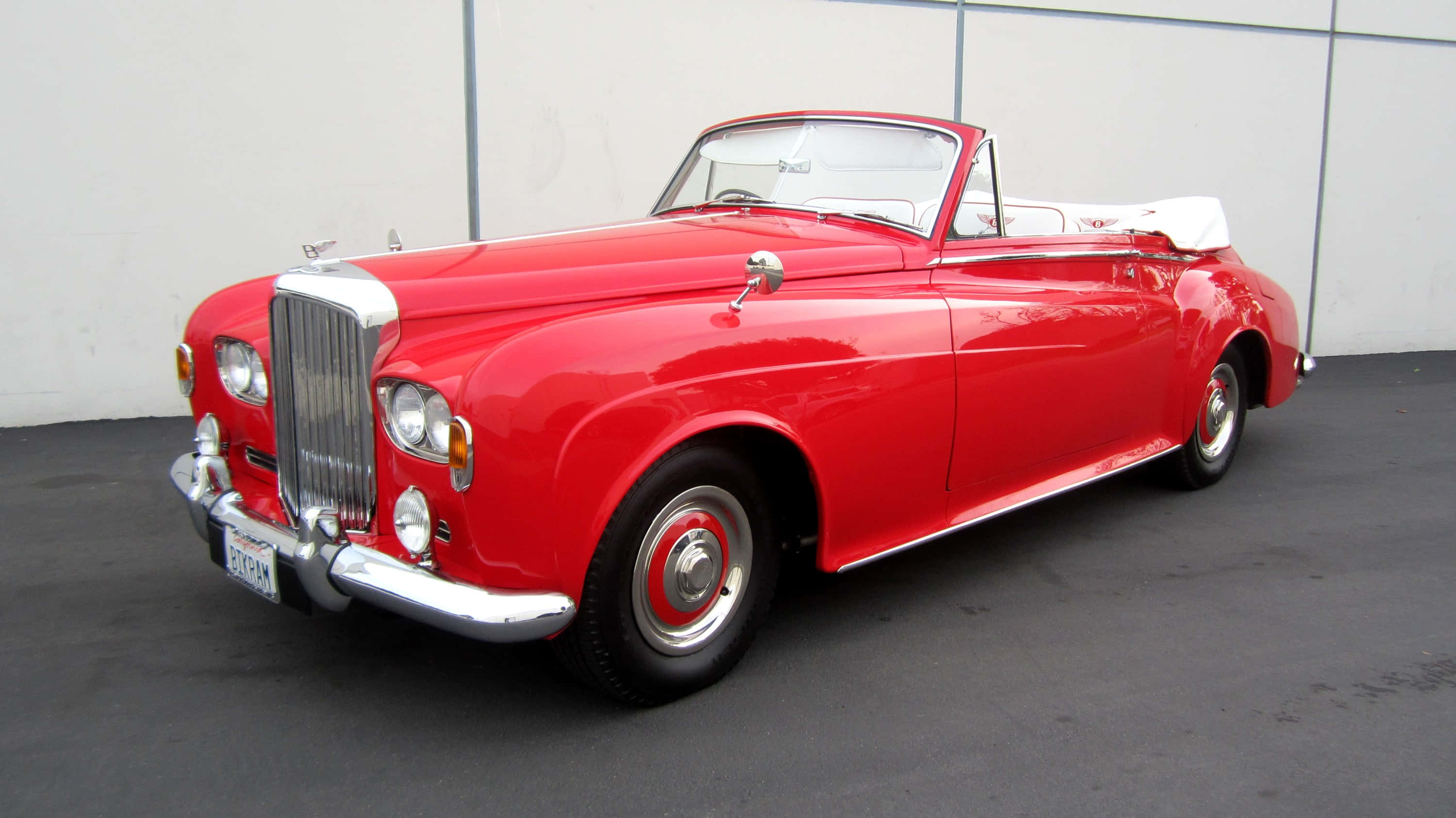 Bentley S3, glossy red, vintage convertible, 2K Desktop Wallpaper