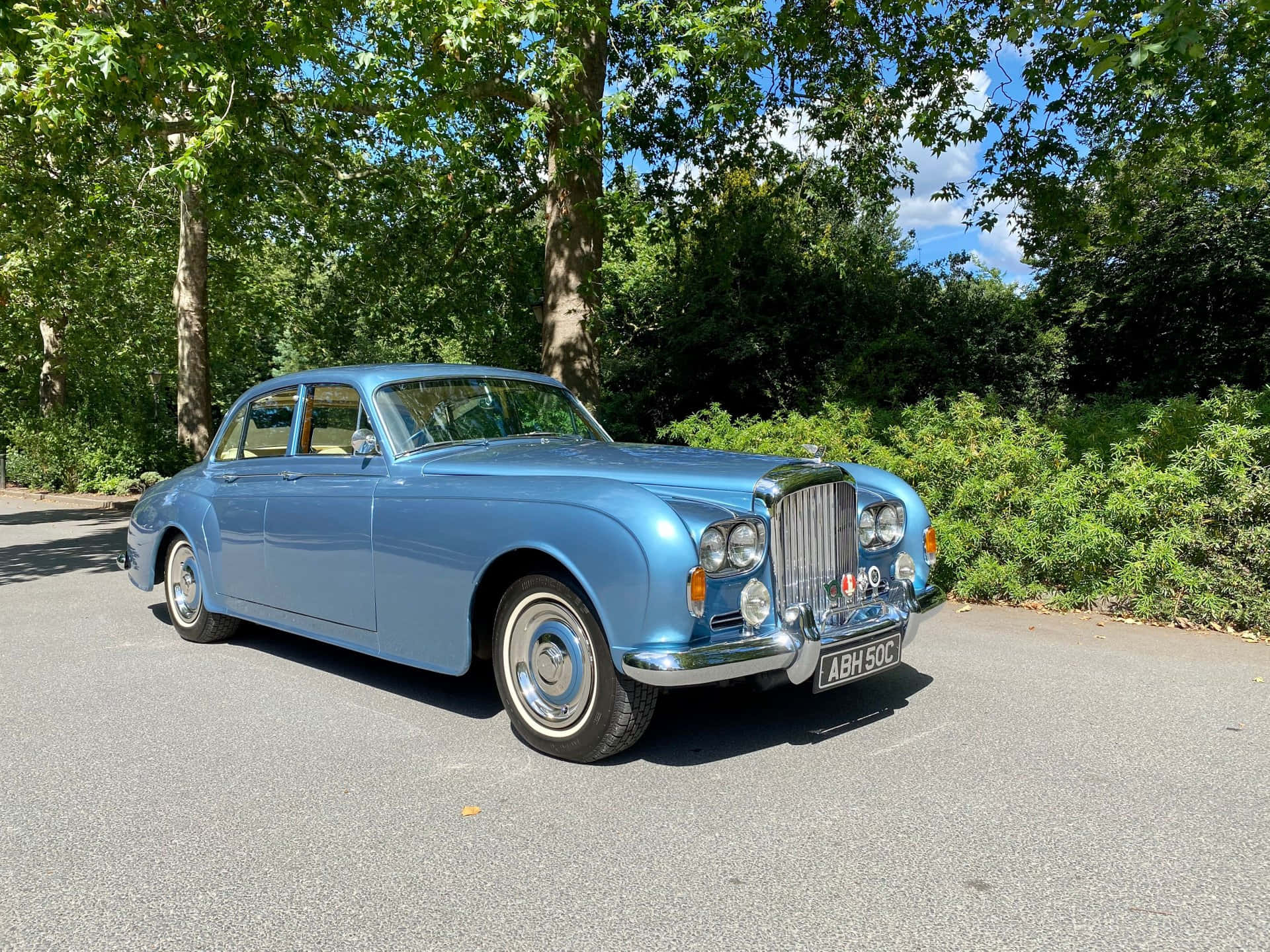 Bentley S3, light blue, bright sun, Full HD Desktop Wallpaper